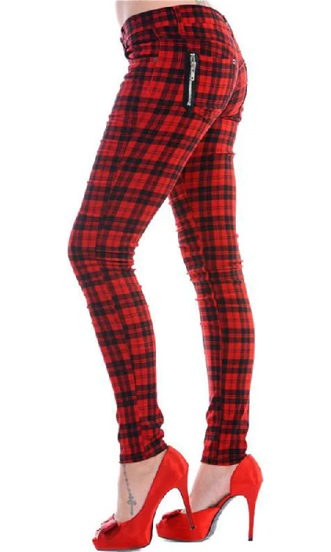 Red Check | SKINNY JEANS