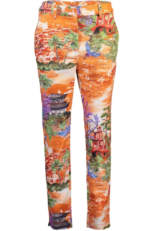 Slim Fit Printed Crop Trouser