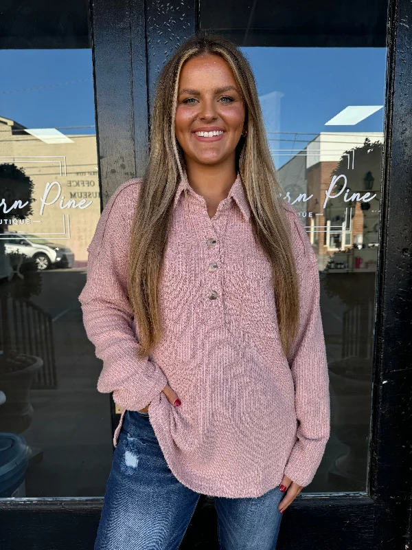 Blush shacket pullover