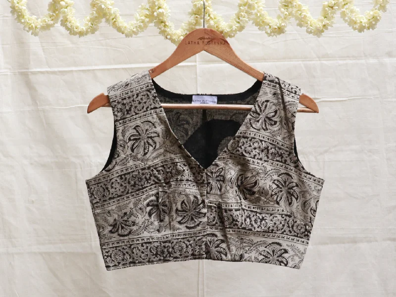 Off white, cotton, Kalamkari blouse