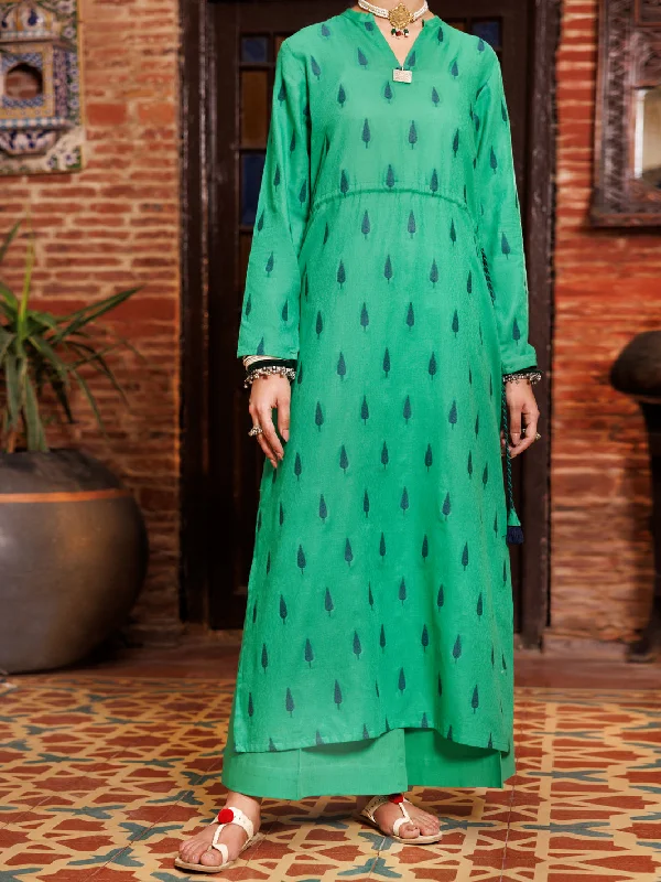 Green Yarn Dyed Tunic - AL-LK-972