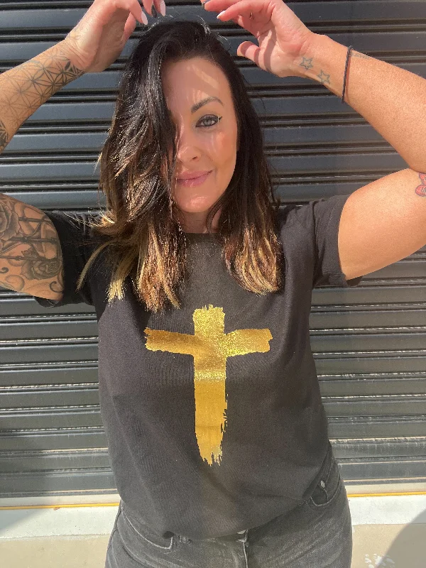 Gold Cross Tee