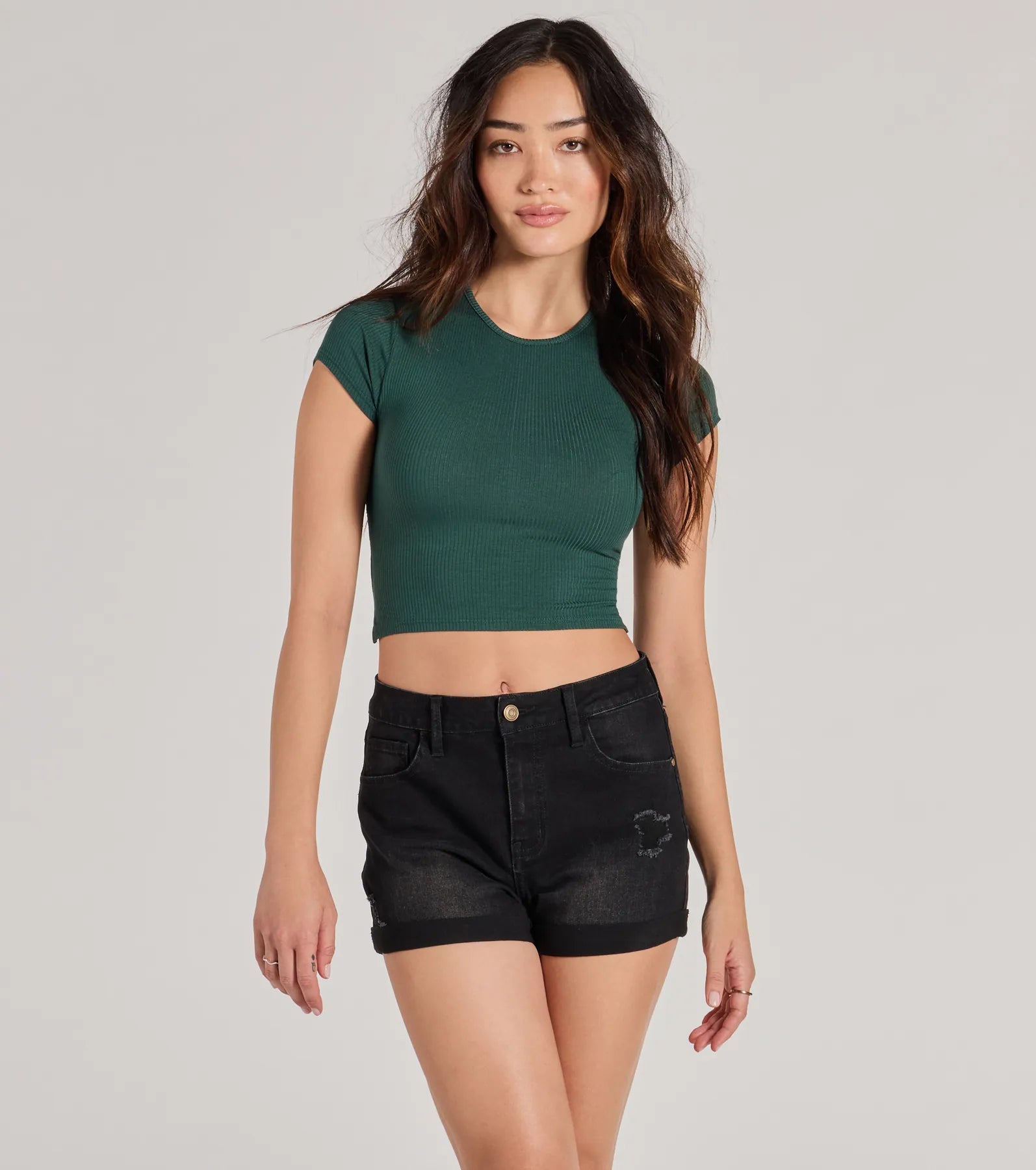 Cute Twist Strappy Back Crop Top