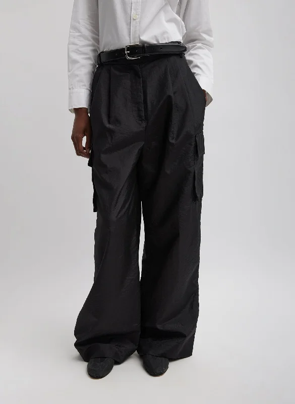 Stella Crispy Nylon Pleated Cargo Pant