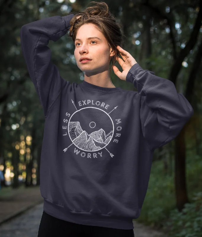 Explore More Worry Less Unisex Organic Cotton Sweatshirt