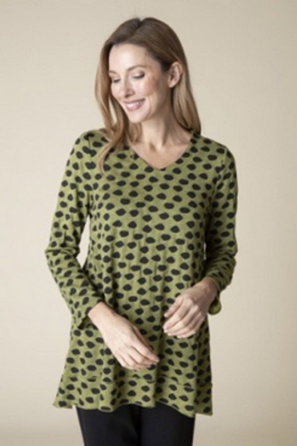 Habitat, 37225 Pleat Back Tunic, Pear