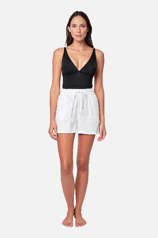 Linen Palazzo Shorts WHITE