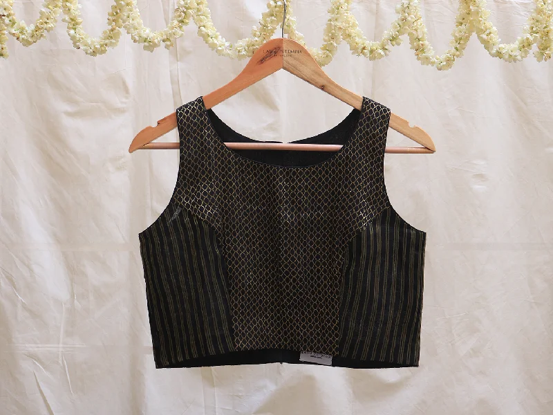 Black woven blouse