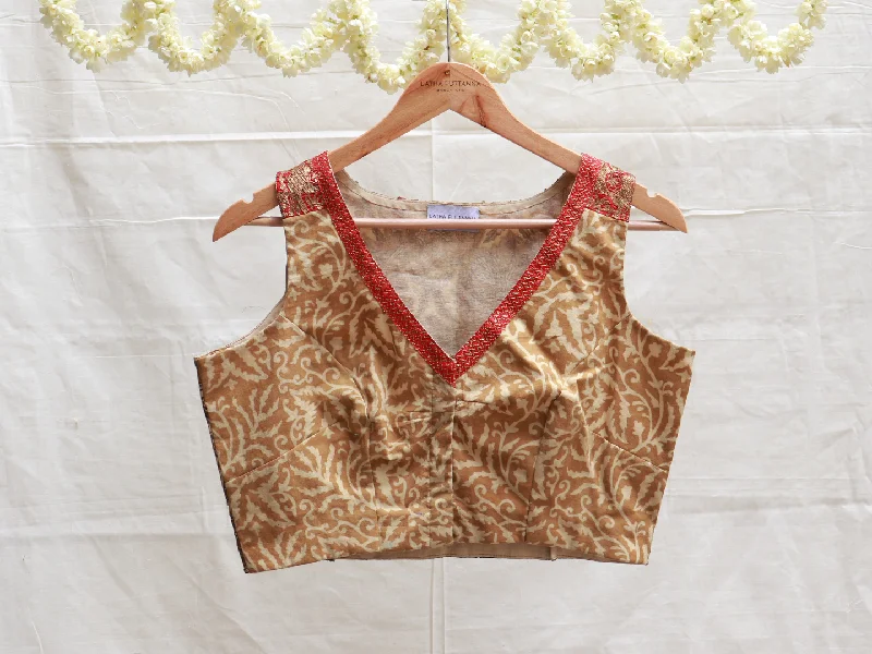 Granola yellow Hand embroidery blouse