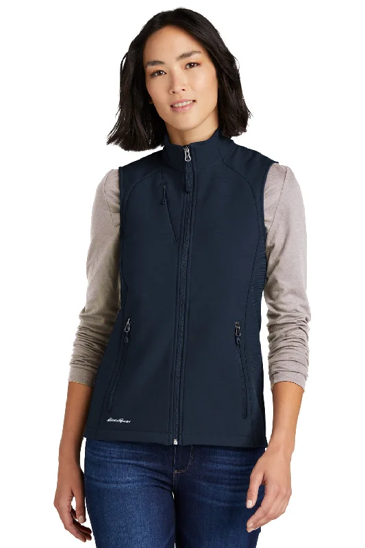 Eddie Bauer Womens Stretch Soft Shell Full Zip Vest - River Navy Blue