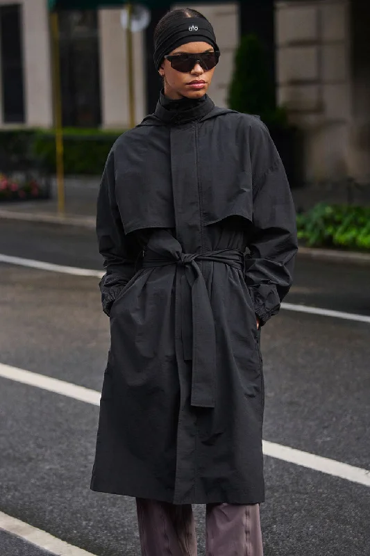 Crinkle On The Move Trench - Black