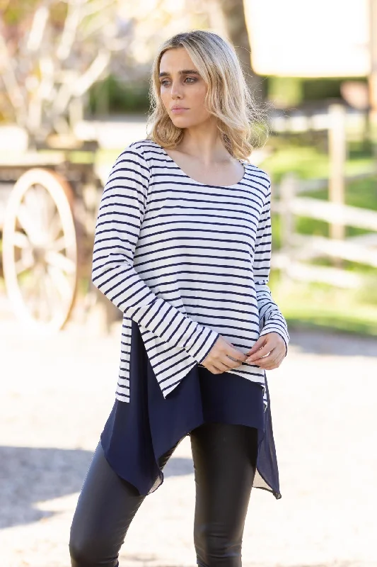 Jessie Top Navy/White Stripe