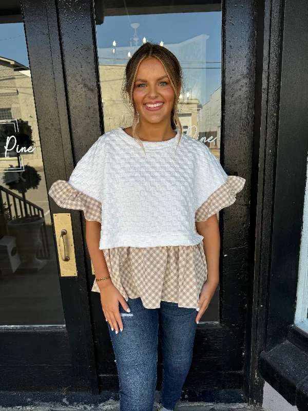 Ruffle textured blouse